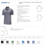 Sport-Tek PosiCharge Tri-Blend Wicking Polo. ST405 True Royal Heather