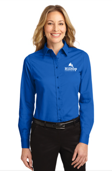 Port Authority® Ladies Long Sleeve Easy Care Shirt. L608 Mediterranean Blue