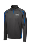 Sport-Tek® Sport-Wick® Stretch 1/2-Zip Colorblock Pullover. ST851 Charcoal/True Royal