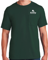 JERZEES® - Dri-Power® Active 50/50 Cotton/Poly Pocket T-Shirt. 29MP Forest Green