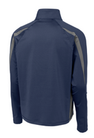 Sport-Tek® Sport-Wick® Stretch 1/2-Zip Colorblock Pullover. ST851 True Navy/Charcoal