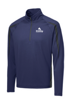 Sport-Tek® Sport-Wick® Stretch 1/2-Zip Colorblock Pullover. ST851 True Navy/Charcoal