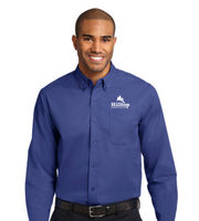 Port Authority® Long Sleeve Easy Care Shirt. S608 Mediterranean Blue