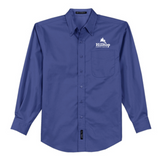 Port Authority® Long Sleeve Easy Care Shirt. S608 Mediterranean Blue