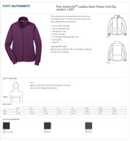 Port Authority® Ladies Slub Fleece Full-Zip Jacket. L293 Slate Gray