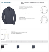 Port Authority® Slub Fleece 1/4-Zip Pullover. F295 Slate Grey