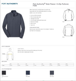 Port Authority® Slub Fleece 1/4-Zip Pullover. F295 Slate Grey