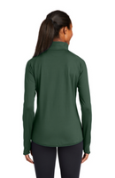 Sport-Tek® Ladies Sport-Wick® Stretch 1/2-Zip Pullover. LST850 Forest Green