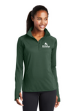 Sport-Tek® Ladies Sport-Wick® Stretch 1/2-Zip Pullover. LST850 Forest Green