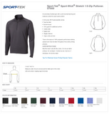 Sport-Tek® Sport-Wick® Stretch 1/2-Zip Pullover. ST850 Forest Green