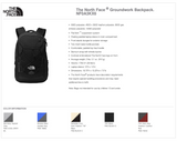 The North Face ® Groundwork Backpack. NF0A3KX6 Monster Blue/Black